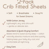 Neutral Woodland Cotton Crib Sheets, 2 Pc