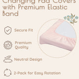 Floral Diaper Changing Pad Cover, 2 Pc