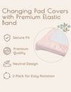 My Little Zone - Jersey 2-Pack Changing Pad Covers - Flower Collection (Pink - Floral)