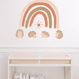 Neutral Rainbow Muslin Diaper Changing Pad, 2 pc