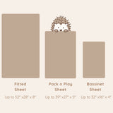 Neutral Rainbow Muslin Pack N Play Sheets, 2 pc