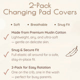 Floral Muslin Diaper Changing Pad, 2 pc