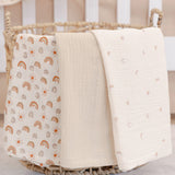 Rainbow Muslin Swaddle Blankets, 3 pc