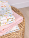 My Little Zone - 3-Pack Muslin Swaddle Blankets - Flower Collection