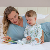 Blue Maternity Dress, Nursing Dress - Botanical Collection - Solid Blue