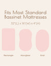 My Little Zone - 2-Pack Bassinet Sheets - Botanical Collection (Pink Botanical)