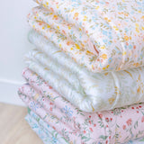 Organic Cotton Baby Blanket Botanical Pink