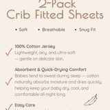 Floral Cotton Crib Sheets, 2 Pc