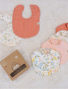 My Little Zone - 8-Piece Muslin Baby Bibs - Flower Collection
