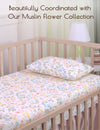 My Little Zone - 2-Pack Muslin Crib Fitted Sheets - Flower Collection