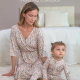 Botanical Pink Viscose Baby Footie Pajamas
