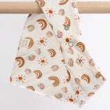 Neutral Rainbow Muslin Baby Bandana Bibs, 10 Pc