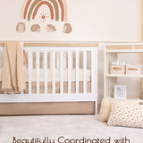 Neutral Rainbow Muslin Crib Sheets, 2 pc