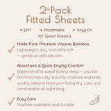 Neutral Green Baby Crib Sheets, 2 Pc