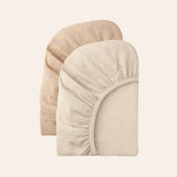Neutral Rainbow Muslin Bassinet Sheets, 2 pc