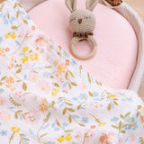 Floral Muslin Bassinet Sheets, 2 pc