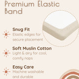 Neutral Rainbow Muslin Bassinet Sheets, 2 pc