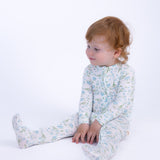 Botanical Blue Baby Pajamas Sleep and Play