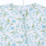 Botanical Blue Baby Pajamas Sleep and Play