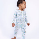 Botanical Blue Footless Baby Pajamas