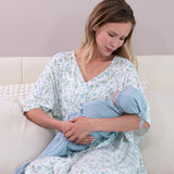 Botanical Blue Maternity Dress