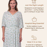 Botanical Blue Maternity Dress