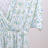 Botanical Blue Maternity Dress