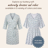 Botanical Blue Maternity Robe