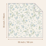 Botanical Blue Newborn Receiving Blankets Set