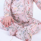Botanical Pink Baby Girl Pajamas Sleep and Play