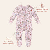 Botanical Pink Baby Girl Pajamas Sleep and Play