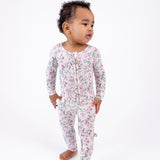 Botanical Pink Footless Baby Pajamas