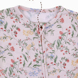 Botanical Pink Footless Baby Pajamas