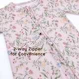 Botanical Pink Footless Baby Pajamas
