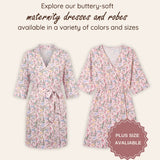Botanical Pink Maternity Robe