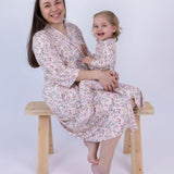 Botanical Pink Maternity Robe
