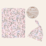 Botanical Pink Newborn Receiving Blankets Set
