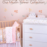 Floral Muslin Diaper Changing Pad Covers, 2 pc