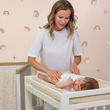 Neutral Rainbow Muslin Diaper Changing Pad Covers, 2 pc