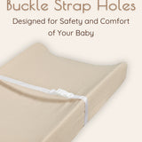Neutral Rainbow Muslin Diaper Changing Pad Covers, 2 pc