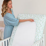 Neutral Green Fitted Crib Sheets, 2 Pc