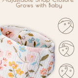 Floral Muslin Baby Bandana Bibs, 10 pc