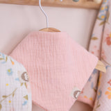 Floral Muslin Baby Bandana Bibs, 10 pc