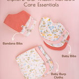 Floral Muslin Baby Bandana Bibs, 10 pc