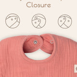 Floral Muslin Baby Bibs, 8 pc