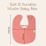 Floral Muslin Baby Bibs, 8 pc