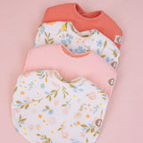 Floral Muslin Baby Bibs, 8 pc
