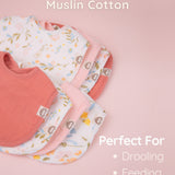 Floral Muslin Baby Bibs, 8 pc