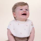 Neutral Rainbow Muslin Baby Bibs, 8 Pc
