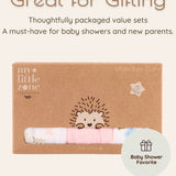 Pink Floral Muslin Burp Cloths, 6 pc